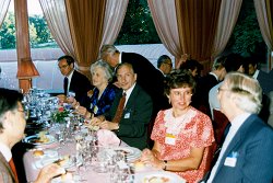 Honorary table at Congress Banquet Ward Winer, Hilkka Aho, Kauko Aho (standing), Peter H Jost, Mrs Vingsbo, John Halling, from left to right..jpg